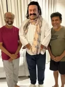 Viral morphed photo of Prabhas, Rajinikanth, and Shiva Rajkumar
